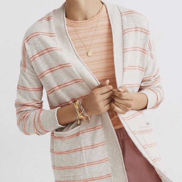 Madewell Sweaters - Madewell Bradley Cardigan Sweater in Textured Stripe Size Small